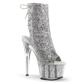 Pleaser ADORE-1018G Stivaletti - Argento Glitter EU-40 /...