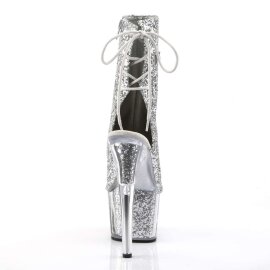Pleaser ADORE-1018G Stivaletti - Argento Glitter EU-40 / US-10