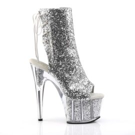Pleaser ADORE-1018G Stivaletti - Argento Glitter EU-40 / US-10