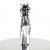 Pleaser ADORE-1018HG Stivaletti - Ecopelle Argento Holo Stampa Struzzo/Argento Cromato EU-35 / US-5