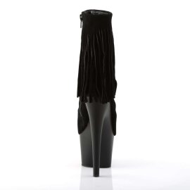 Pleaser ADORE-1019 Stivaletti - Scamosciato Nero/Nero Opaco EU-40 / US-10