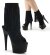 Pleaser ADORE-1019 Stivaletti - Scamosciato Nero/Nero Opaco EU-40 / US-10