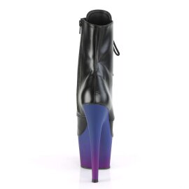 Pleaser ADORE-1020BP Stivaletti - Similpelle Nero/Ombre Blu-Viola EU-35 / US-5