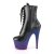 Pleaser ADORE-1020BP Stivaletti - Similpelle Nero/Ombre Blu-Viola EU-35 / US-5