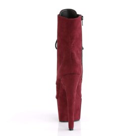 Pleaser ADORE-1020FS Stivaletti - Finto Camoscio Borgogna EU-41 / US-11