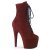 Pleaser ADORE-1020FS Stivaletti - Finto Camoscio Borgogna EU-36 / US-6