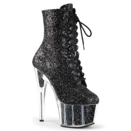 Pleaser ADORE-1020G Stivaletti - Nero Glitter EU-35 / US-5