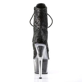 Pleaser ADORE-1020G Stivaletti - Nero Glitter EU-35 / US-5