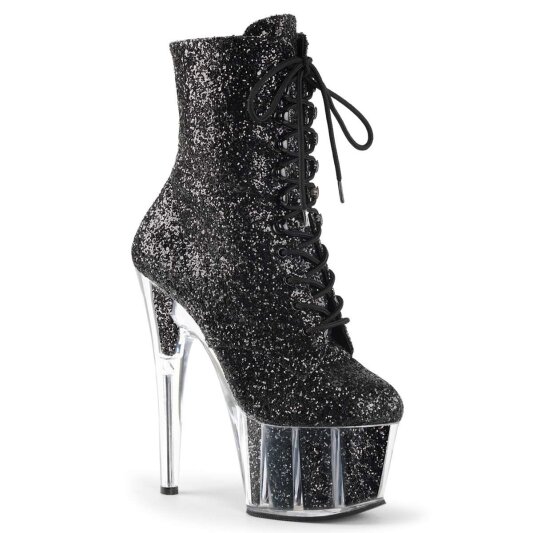 Pleaser ADORE-1020G Stivaletti - Nero Glitter EU-37 / US-7