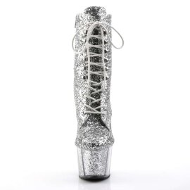 Pleaser ADORE-1020G Stivaletti - Argento Glitter EU-35 /...