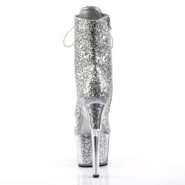 Pleaser ADORE-1020G Stivaletti - Argento Glitter EU-35 / US-5