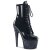 Pleaser ADORE-1020LG Stivaletti - Vernice Nero/Nero Multi Glitter EU-35 / US-5