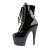 Pleaser ADORE-1020LG Stivaletti - Vernice Nero/Nero Multi Glitter EU-35 / US-5