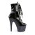 Pleaser ADORE-1020LG Stivaletti - Vernice Nero/Nero Multi Glitter EU-35 / US-5