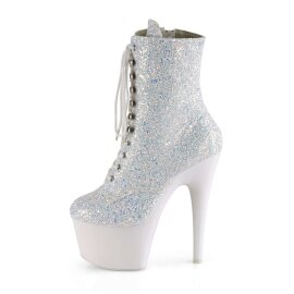 Pleaser ADORE-1020LG Stivaletti - Bianco Neon Multi Glitter/Bianco Neon EU-41 / US-11