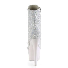 Pleaser ADORE-1020LG Stivaletti - Bianco Neon Multi Glitter/Bianco Neon EU-41 / US-11