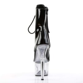 Pleaser ADORE-1021 Stivaletti - Vernice Nero/Trasparente EU-35 / US-5