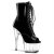 Pleaser ADORE-1021 Stivaletti - Vernice Nero/Trasparente EU-35 / US-5