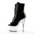 Pleaser ADORE-1021 Stivaletti - Vernice Nero/Trasparente EU-35 / US-5