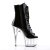 Pleaser ADORE-1021 Stivaletti - Vernice Nero/Trasparente EU-37 / US-7
