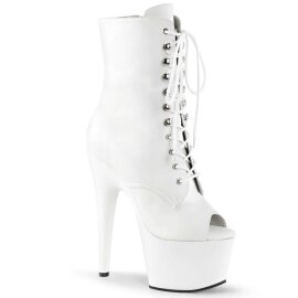 Pleaser ADORE-1021 Stivaletti - Similpelle Bianco/Bianco...