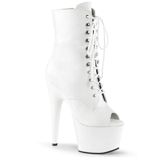 Pleaser ADORE-1021 Stivaletti - Similpelle Bianco/Bianco EU-39 / US-9