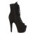Pleaser ADORE-1021FS Stivaletti Finto Camoscio Nero EU-42 / US-12