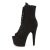 Pleaser ADORE-1021FS Stivaletti Finto Camoscio Nero EU-35 / US-5