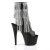 Pleaser ADORE-1024RSF Stivaletti - Similpelle Nero-Argento/Nero Opaco EU-40 / US-10