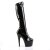 Pleaser ADORE-2000 Stivali - Vernice Elasticizzato Nero/Nero EU-41 / US-11