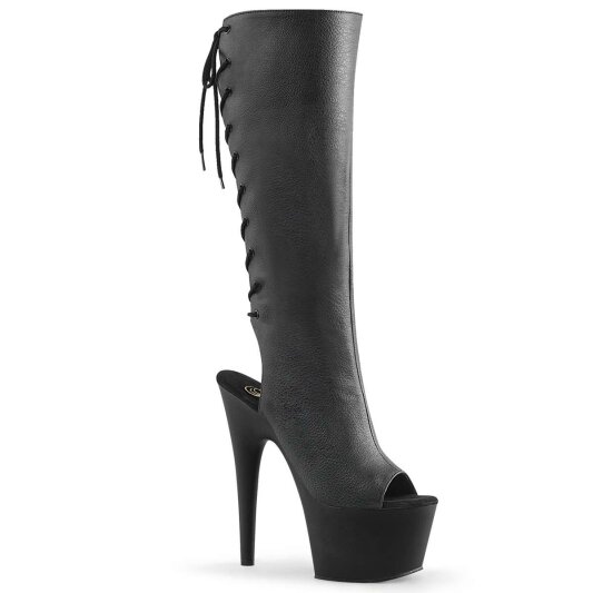 Pleaser ADORE-2018 Stivali - Similpelle Nero/Nero Opaco EU-42 / US-12