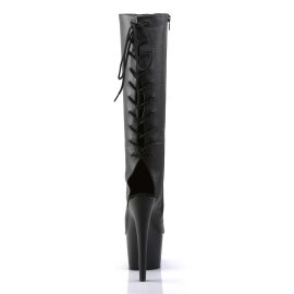 Pleaser ADORE-2018 Stivali - Similpelle Nero/Nero Opaco EU-39 / US-9