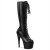 Pleaser ADORE-2023 Stivali - Similpelle Elasticizzato Nero/Nero Opaco EU-40 / US-10