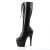 Pleaser ADORE-2023 Stivali - Similpelle Elasticizzato Nero/Nero Opaco EU-39 / US-9