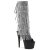 Pleaser ADORE-2024RSF Stivali - Similpelle Elasticizzato Nero/Nero Opaco EU-41 / US-11