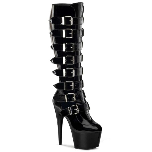 Pleaser ADORE-2043 Stivali - Vernice Nero/Nero EU-37 / US-7
