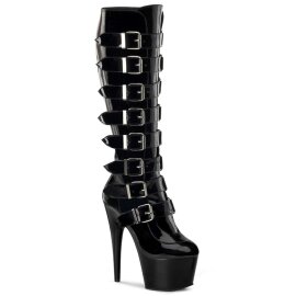 Pleaser ADORE-2043 Stivali - Vernice Nero/Nero EU-37 / US-7