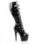 Pleaser ADORE-2043 Stivali - Vernice Nero/Nero EU-37 / US-7