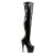 Pleaser ADORE-3000 Stivali Sopra Il Ginocchio Vernice Elasticizzato Nero/Nero EU-35 / US-5