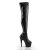 Pleaser ADORE-3000 Stivali Sopra Il Ginocchio Similpelle Elasticizzato Nero/Nero Opaco EU-35 / US-5