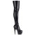 Pleaser ADORE-3000 Stivali Sopra Il Ginocchio Similpelle Elasticizzato Nero/Nero Opaco EU-37 / US-7