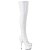 Pleaser ADORE-3000 Stivali Sopra Il Ginocchio Vernice Elasticizzato Bianco/Bianco EU-35 / US-5