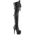 Pleaser ADORE-3028 Stivali Sopra Il Ginocchio Similpelle Elasticizzato Nero/Nero Opaco EU-35 / US-5