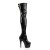 Pleaser ADORE-3050 ADORE-3002 Stivali Sopra Il Ginocchio Vernice Elasticizzato Nero/Nero EU-37 / US-7
