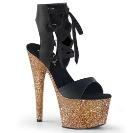 Pleaser Sandali ADORE-700-14LG Similpelle Nero/Dorato...