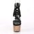 Pleaser Sandali ADORE-700-14LG Similpelle Nero/Dorato Rosa Multi Glitter EU-35 / US-5