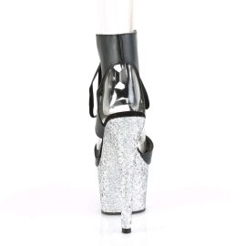 Pleaser Sandali ADORE-700-14LG Similpelle Nero/Argento Multi Glitter EU-35 / US-5