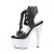 Pleaser Sandali ADORE-700-14LG Similpelle Nero/Argento Multi Glitter EU-35 / US-5