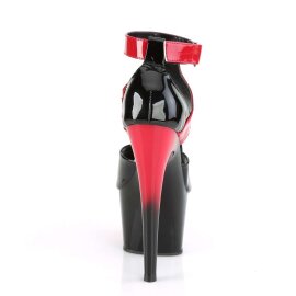 Pleaser Sandali ADORE-700-16 Vernice Nero-Rosso/Rosso-Nero EU-35 / US-5