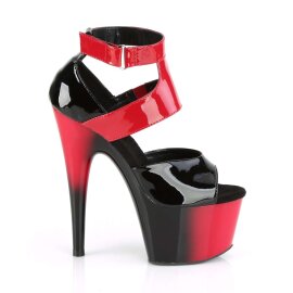 Pleaser Sandali ADORE-700-16 Vernice Nero-Rosso/Rosso-Nero EU-35 / US-5
